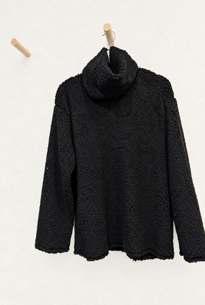 Sweatshirt Doudou mixte avec col noir